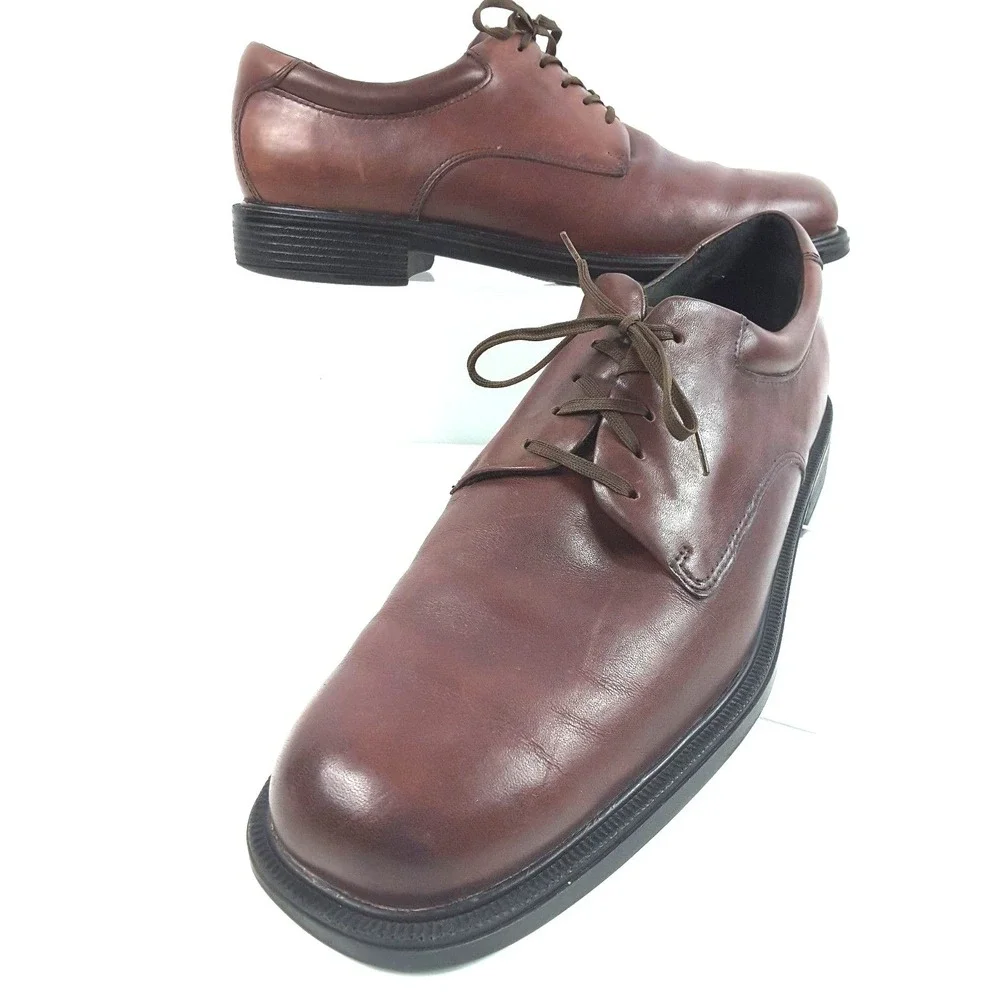 Rockport Margin Men's Brown Oxfords‎ Leather Casual Lace Up Shoes Size 10 M